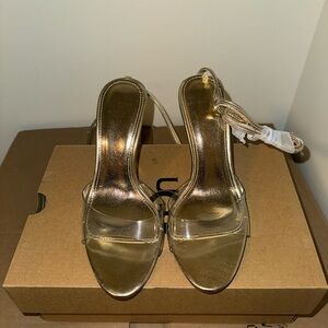 Elegant Gold Women's Heels